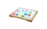 MASTERKIDZ Rama Sensoryczna - Panel LED + Przezroczysta Taca Do Malowania