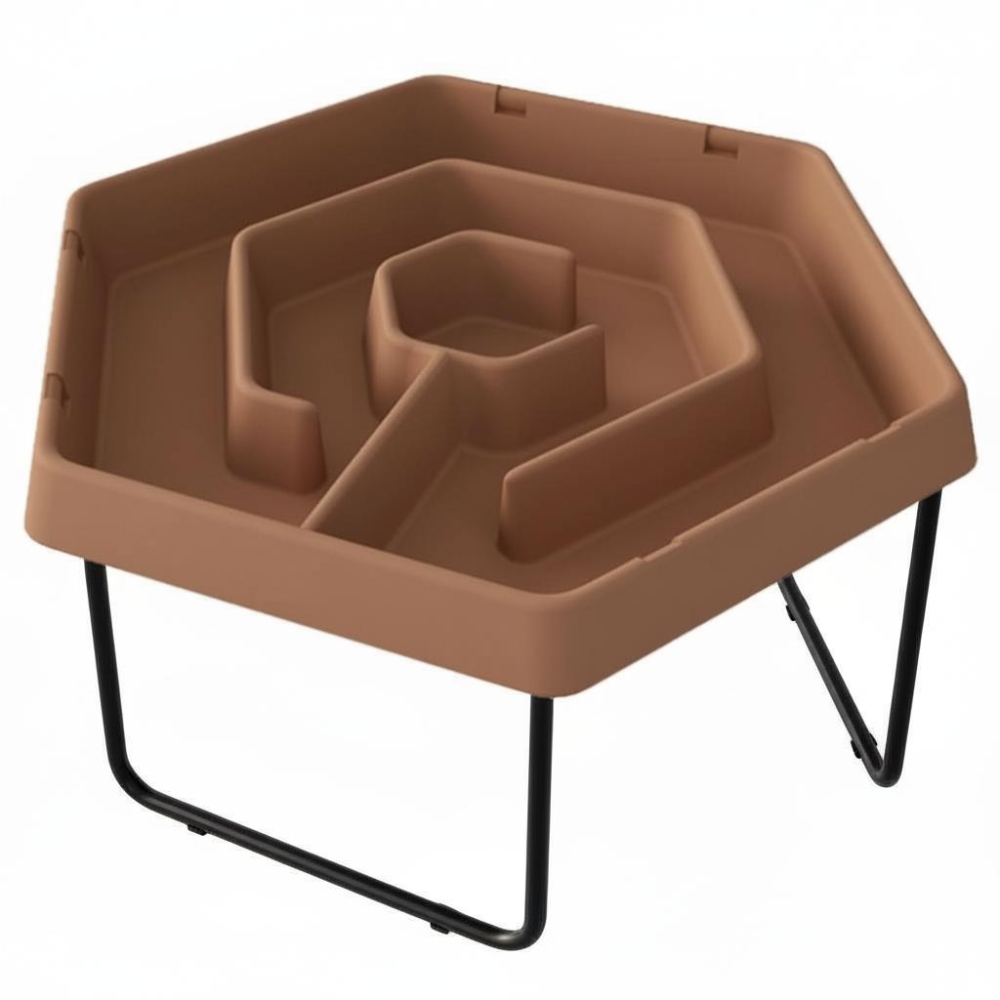 Šešiakampis smėlio ir vandens žaidimų stalas Labirintas MASTERKIDZ Reguliuojamas aukštis