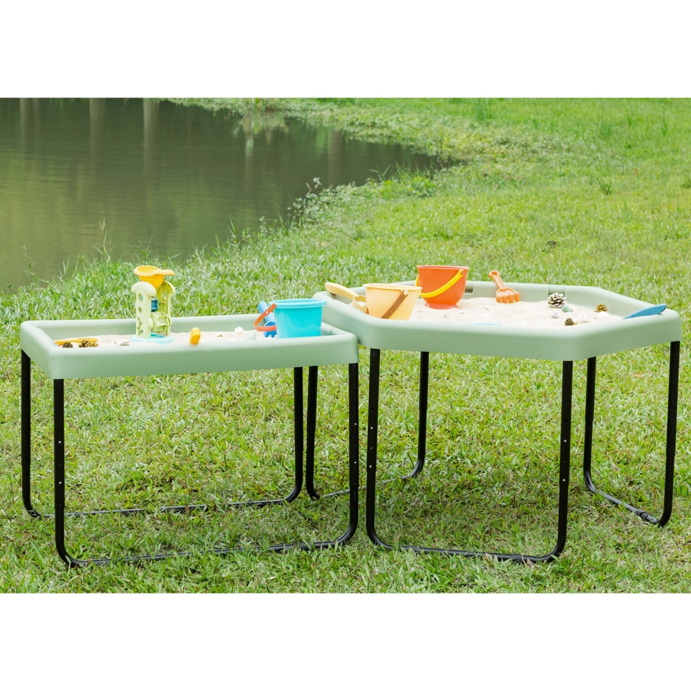 Stačiakampis smėlio ir vandens žaidimų stalas MASTERKIDZ su reguliuojamu aukščiu