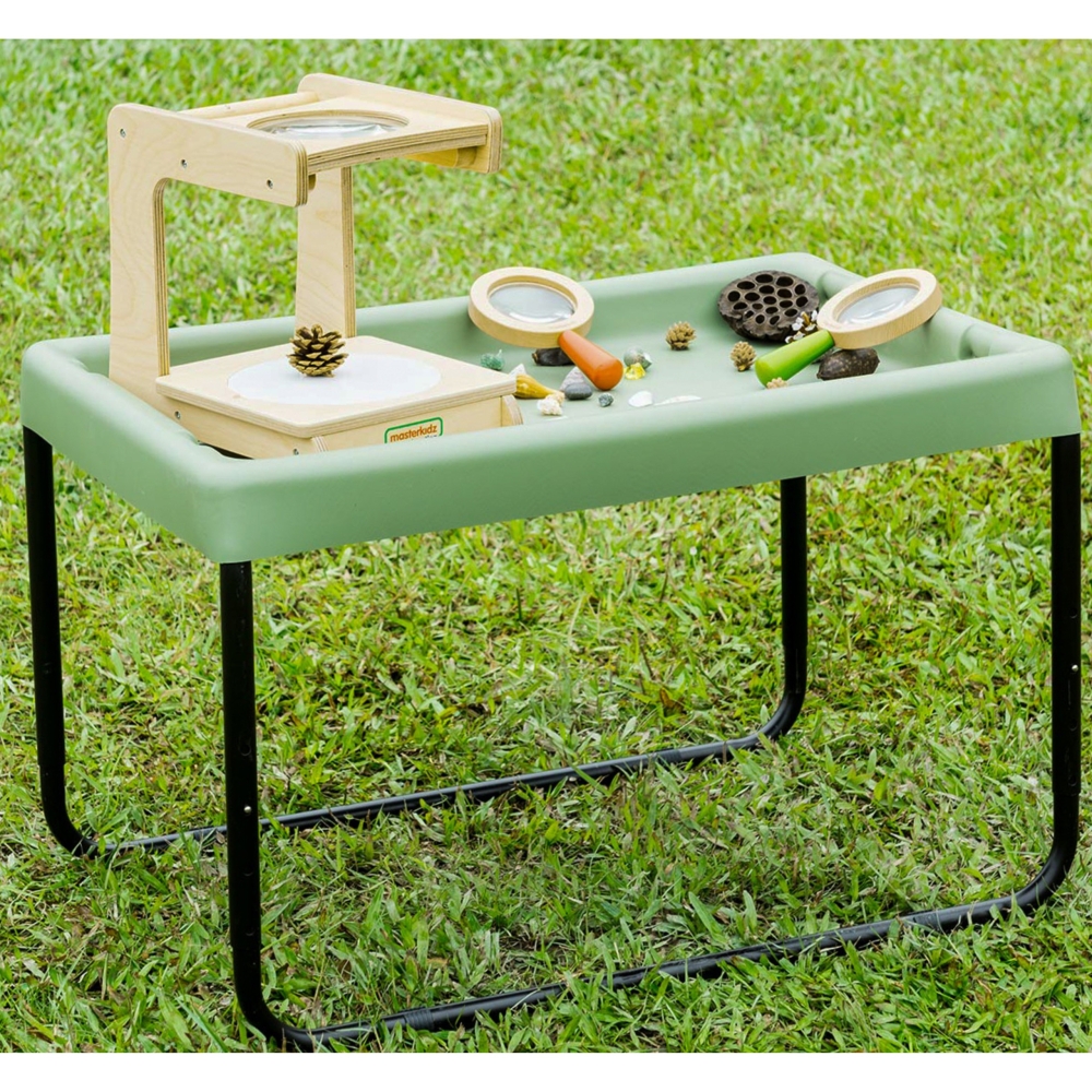 Stačiakampis smėlio ir vandens žaidimų stalas MASTERKIDZ su reguliuojamu aukščiu