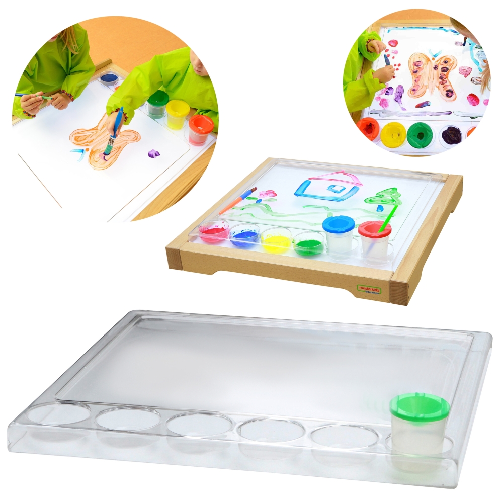 Kvadratinis tapybos padėklas Montessori MASTERKIDZ-Žaislai, Lavinamieji žaislai, Veiklos centrai-e-vaikas