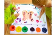 Kvadratinis tapybos padėklas Montessori MASTERKIDZ