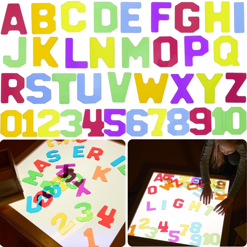 MASTERKIDZ Przezroczyste Cyfry i Litery 38 szt. Montessori					