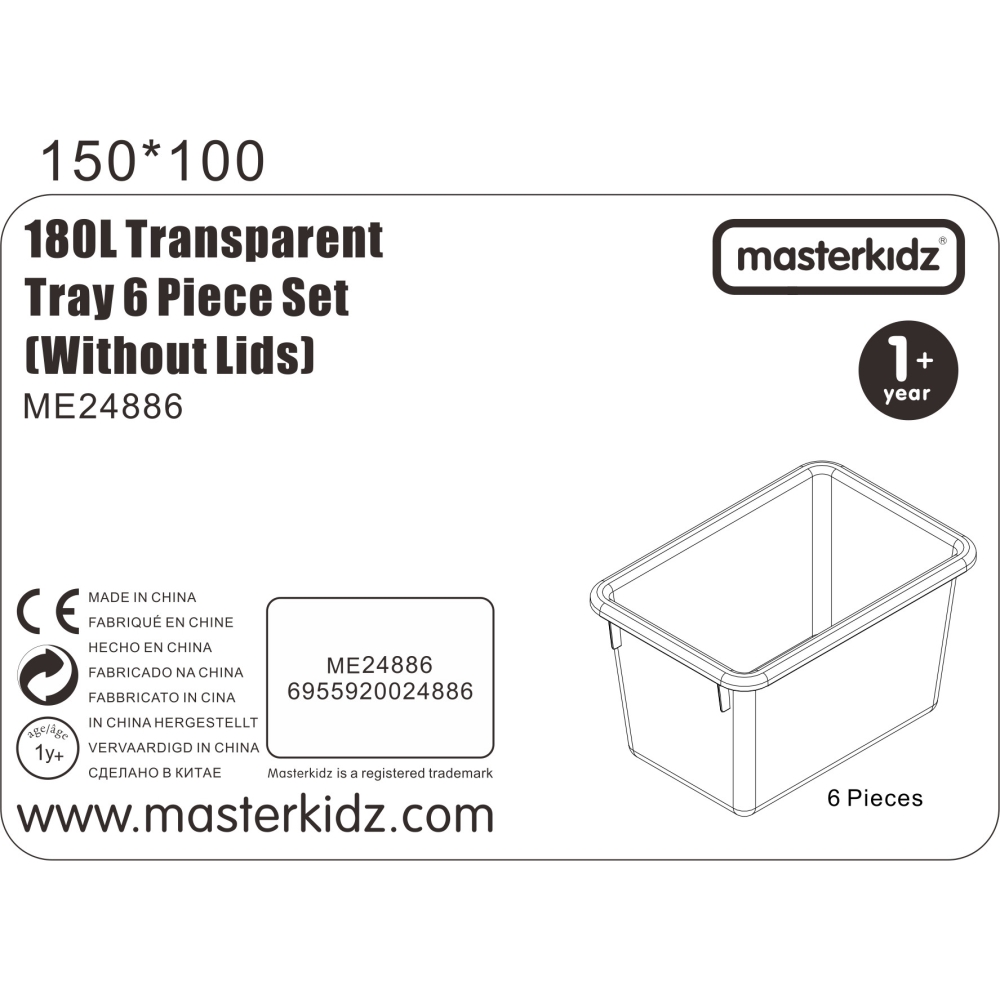 Akriliniai laikikliai MASTERKIDZ STEM lentos elementams 6 vnt-Žaislai, Lavinamieji žaislai, Veiklos centrai-e-vaikas