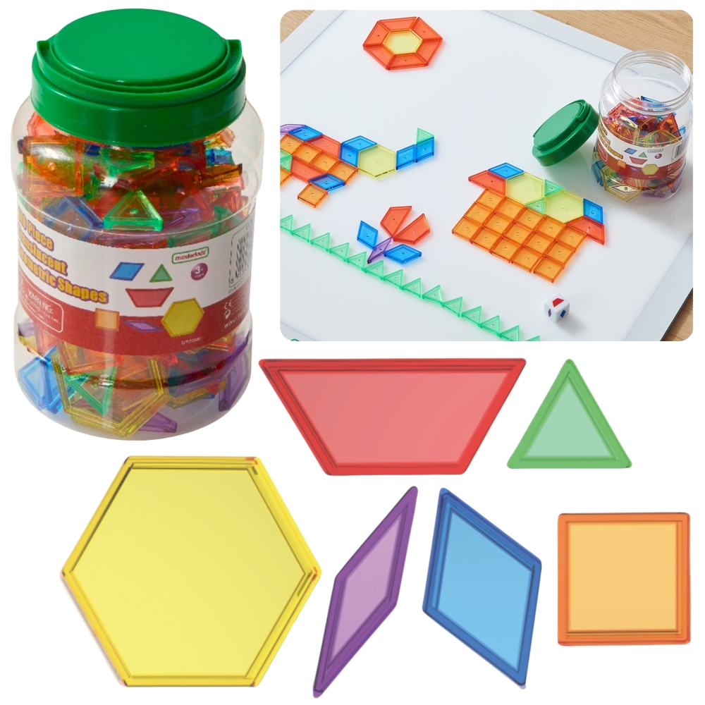 Mozaikos kaladėlių rinkinys MASTERKIDZ Montessori Tangram 140 el.