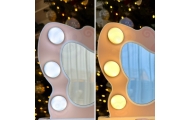 Medinis kosmetinis drugelio staliukas TOOKY TOY su veidrodžiu ir LED apšvietimu + priedai-Žaislai, Profesijos, buities žaislai, 