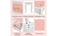 WOOPIE GREEN Drewniana Toaletka z Lustrem i Akcesoriami