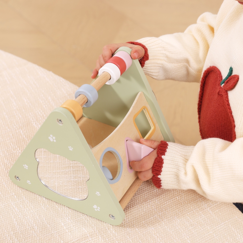 VIGA Activity Triangle – 5-in-1 Wooden Educational Toy