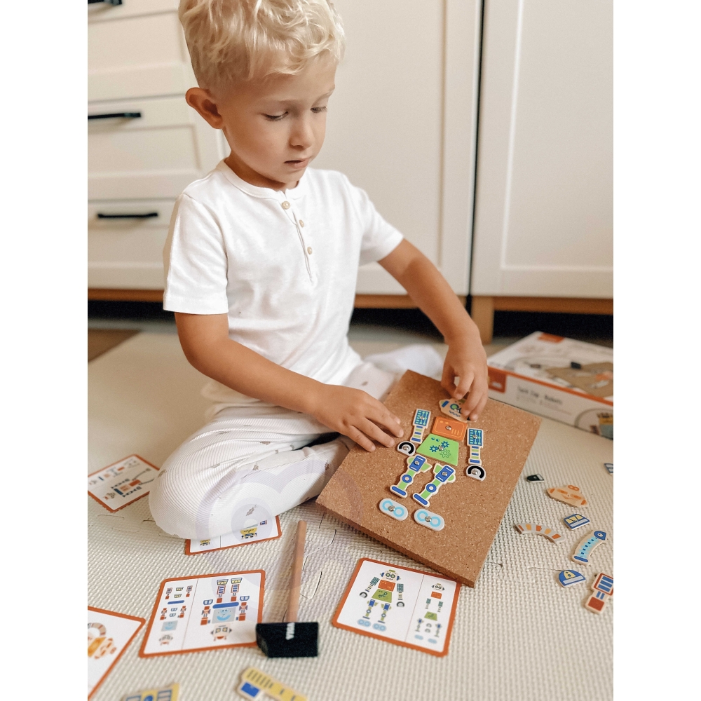 Medinis plaktuko dėlionės rinkinys VIGA Montessori, 45 dalių-Žaislai, Dėlionės, Dėlionės patiems mažiausiems-e-vaikas