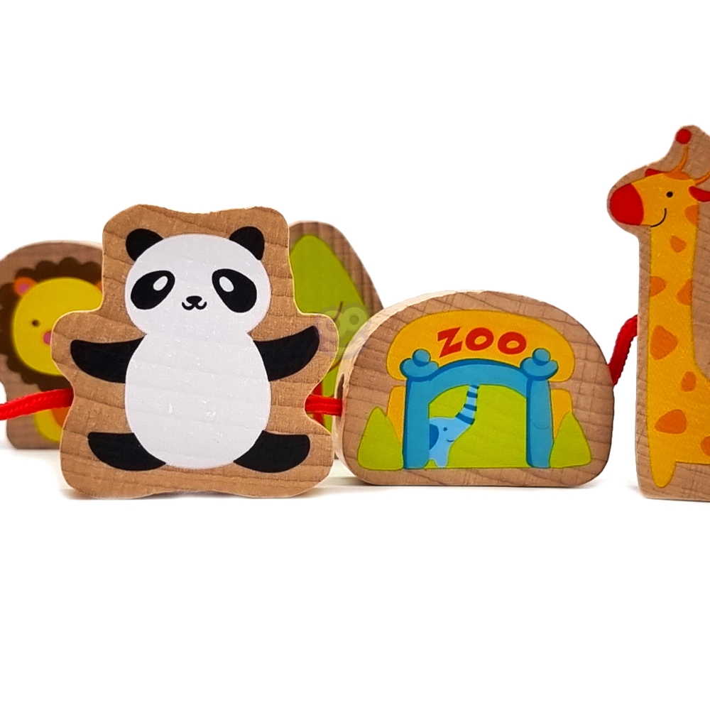 CLASSIC WORLD Mediniai zoologijos sodo sriegimo blokai 13 el.