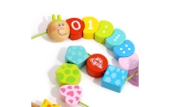 TOOKY TOY Mediniai sriegimo kaladėlės Vikšras, mokantis skaičiuoti 20 el.