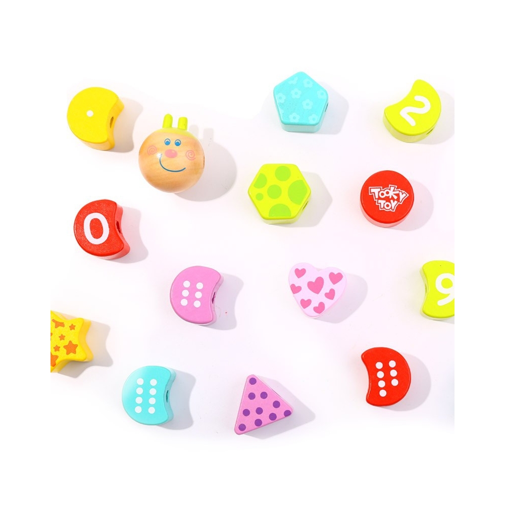 TOOKY TOY Mediniai sriegimo kaladėlės Vikšras, mokantis skaičiuoti 20 el.