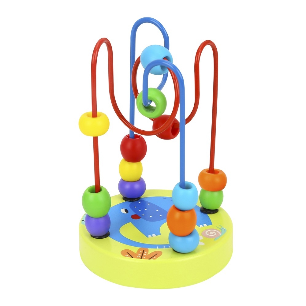 TOOKY TOY Medinis mokomasis motorizuotas kilpų labirintas su pertraukomis