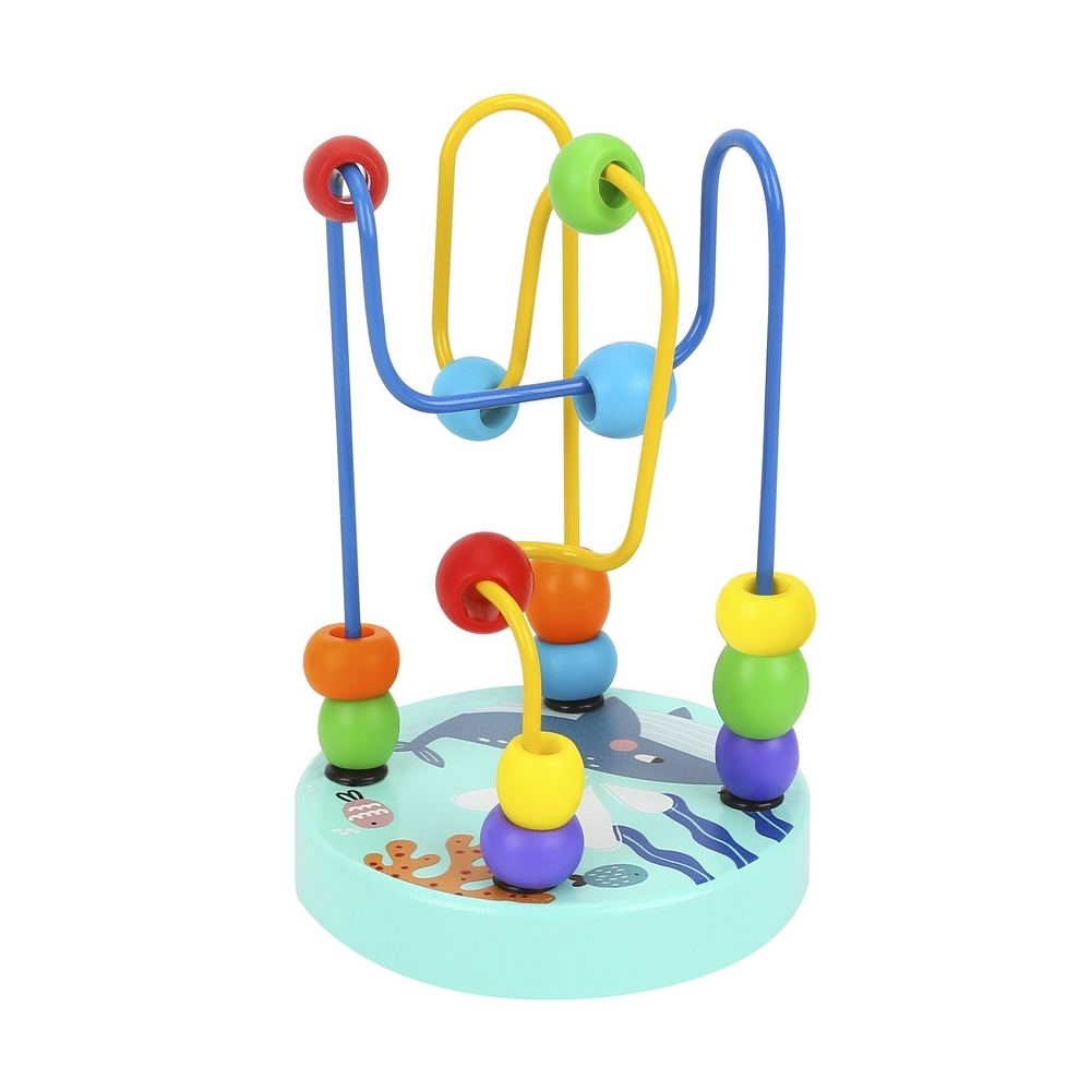 TOOKY TOY Medinis mokomasis motorizuotas kilpų labirintas su pertraukomis