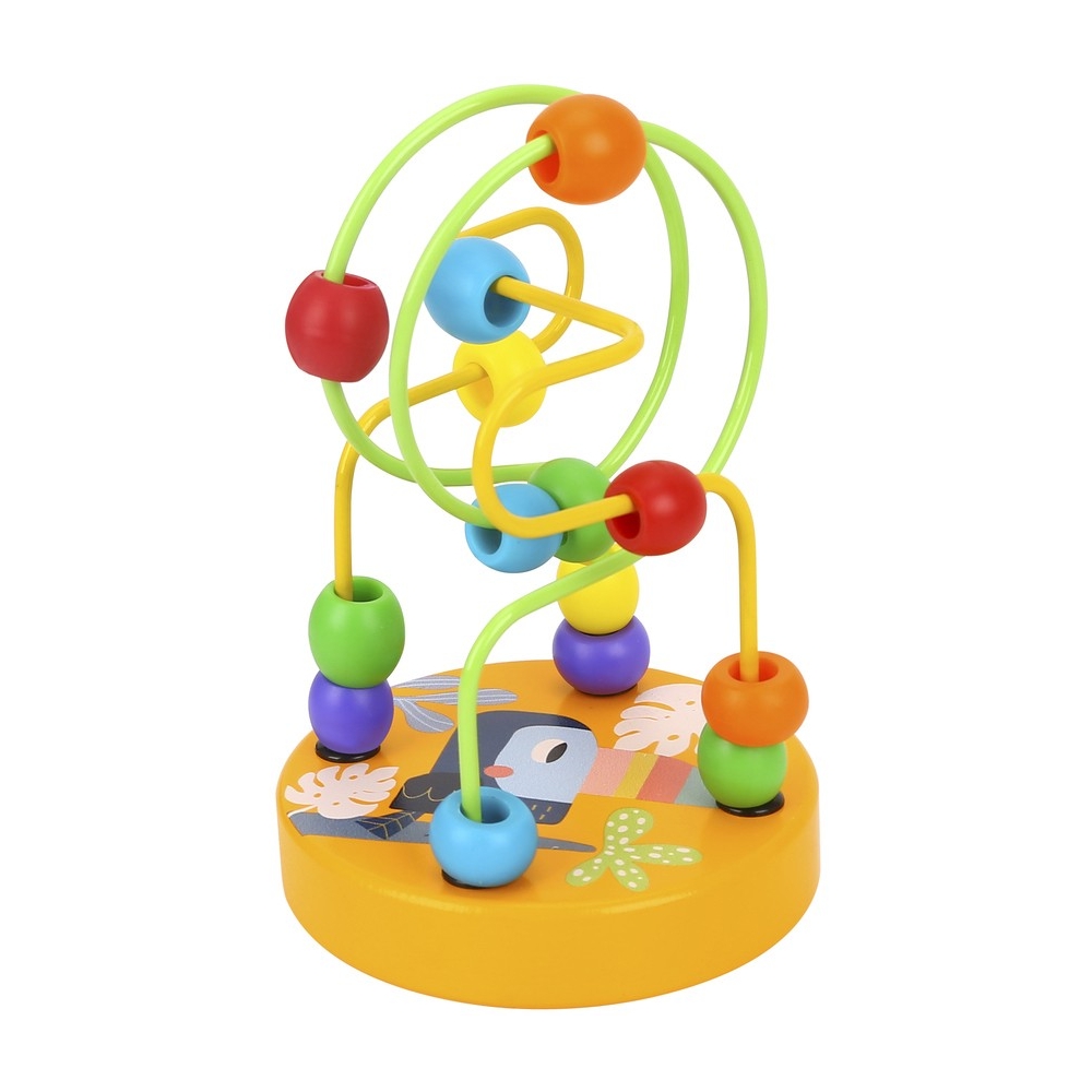 TOOKY TOY Medinis mokomasis motorizuotas kilpų labirintas su pertraukomis