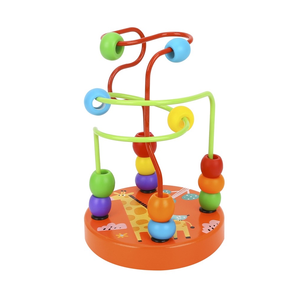TOOKY TOY Medinis mokomasis motorizuotas kilpų labirintas su pertraukomis