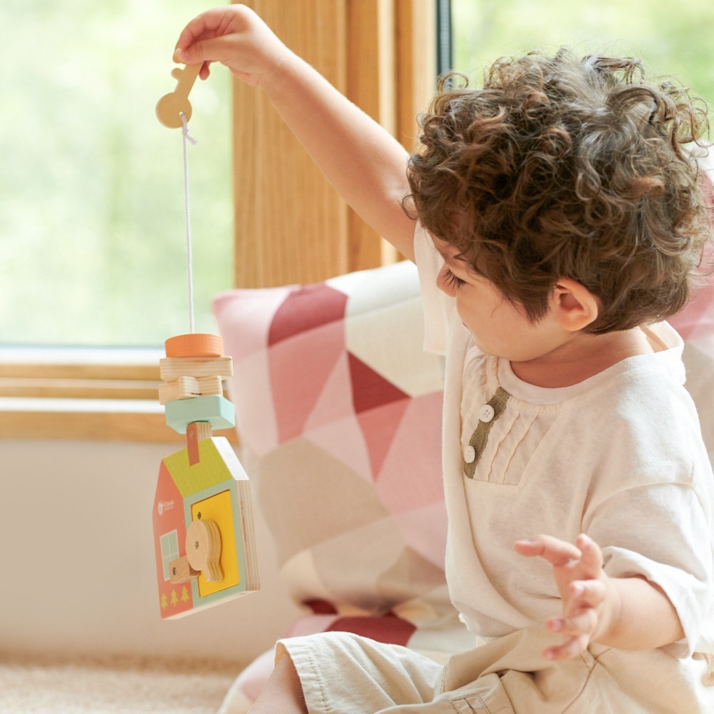 Mediniai susipynę raktų ir durų blokeliai CLASSIC WORLD MONTESSORI 11 el.-Žaislai, Kūdikiams, Mediniai, Žaislai mažyliams (iki 4