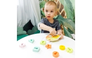 CLASSIC WORLD Wooden Intertwining Threading Blocks Keys and Doors MONTESSORI 11 pcs.