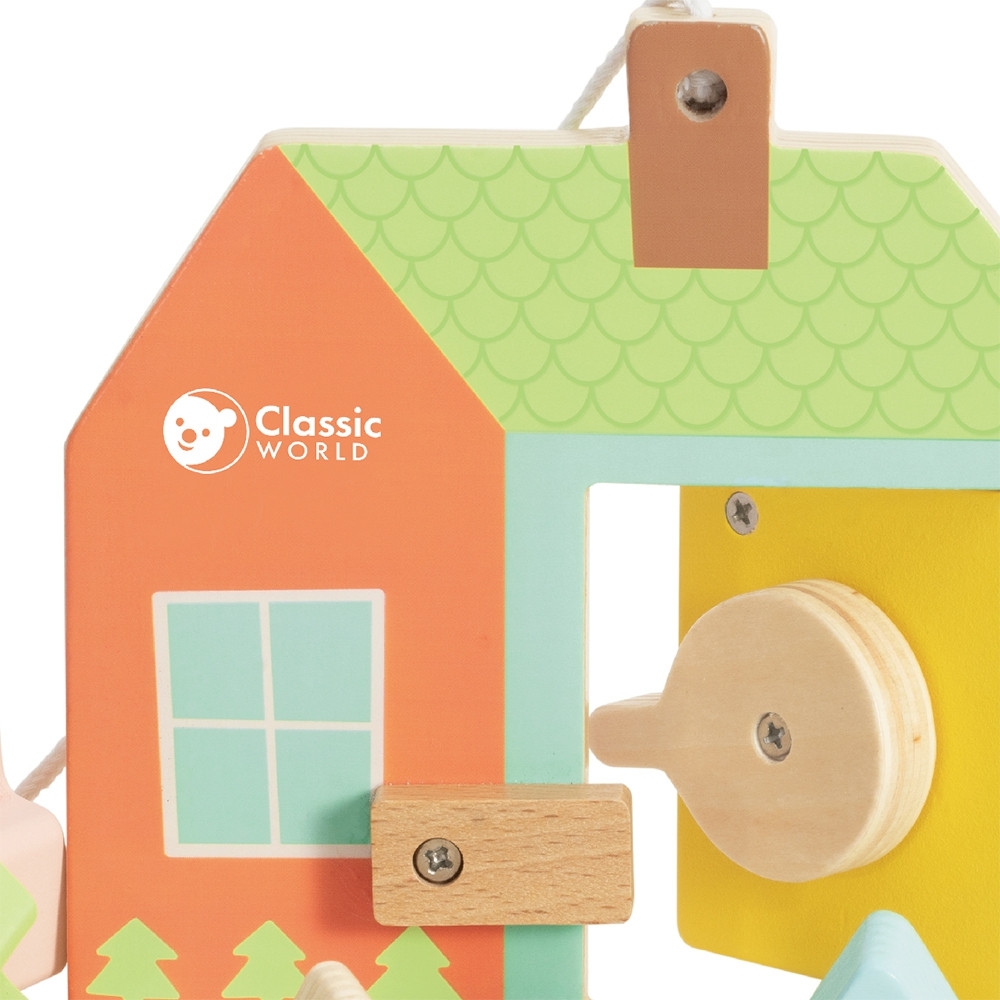 Mediniai susipynę raktų ir durų blokeliai CLASSIC WORLD MONTESSORI 11 el.-Žaislai, Kūdikiams, Mediniai, Žaislai mažyliams (iki 4