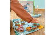 Medinis daugiafunkcinis žaidimas TOOKY TOY banginis ir žuvis 4-in-1