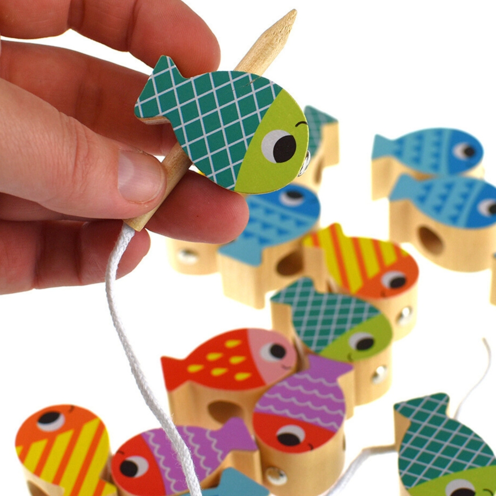 Medinis daugiafunkcinis žaidimas TOOKY TOY banginis ir žuvis 4-in-1