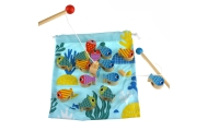 Medinis daugiafunkcinis žaidimas TOOKY TOY banginis ir žuvis 4-in-1