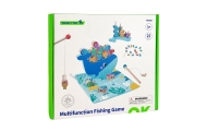 TOOKY TOY Drewniana Gra Wieloryb i Rybki Wielofunkcyjna 4 w 1