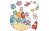 TOOKY TOY Kosmiczny Śpiący Księżyc Balansująca Układanka Drewniana Nawlekanka Montessori Kosmos					