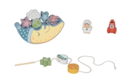 TOOKY TOY Kosmiczny Śpiący Księżyc Balansująca Układanka Drewniana Nawlekanka Montessori Kosmos					