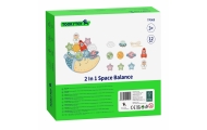 TOOKY TOY Kosminis miegantis mėnulis Balansuojanti dėlionė Montessori kosmosas Medinis sriegiklis