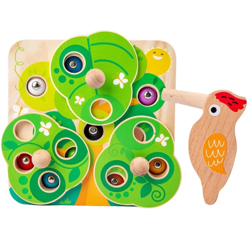 Medinis magnetinis žaidimas Paukštis ir kirminai TOOKY TOY