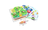 TOOKY TOY Drewniana Gra Zręcznościowa 2w1 Wyciągnij Robaczki dla Dzieci