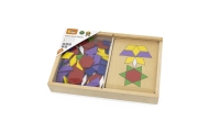 Medinė geometrinė mozaikinė dėlionė VIGA Montessori, 148 dalys-Žaislai, Dėlionės, Dėlionės patiems mažiausiems-e-vaikas