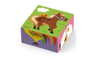 VIGA Drewniana Układanka Puzzle Farma 4 klocki
