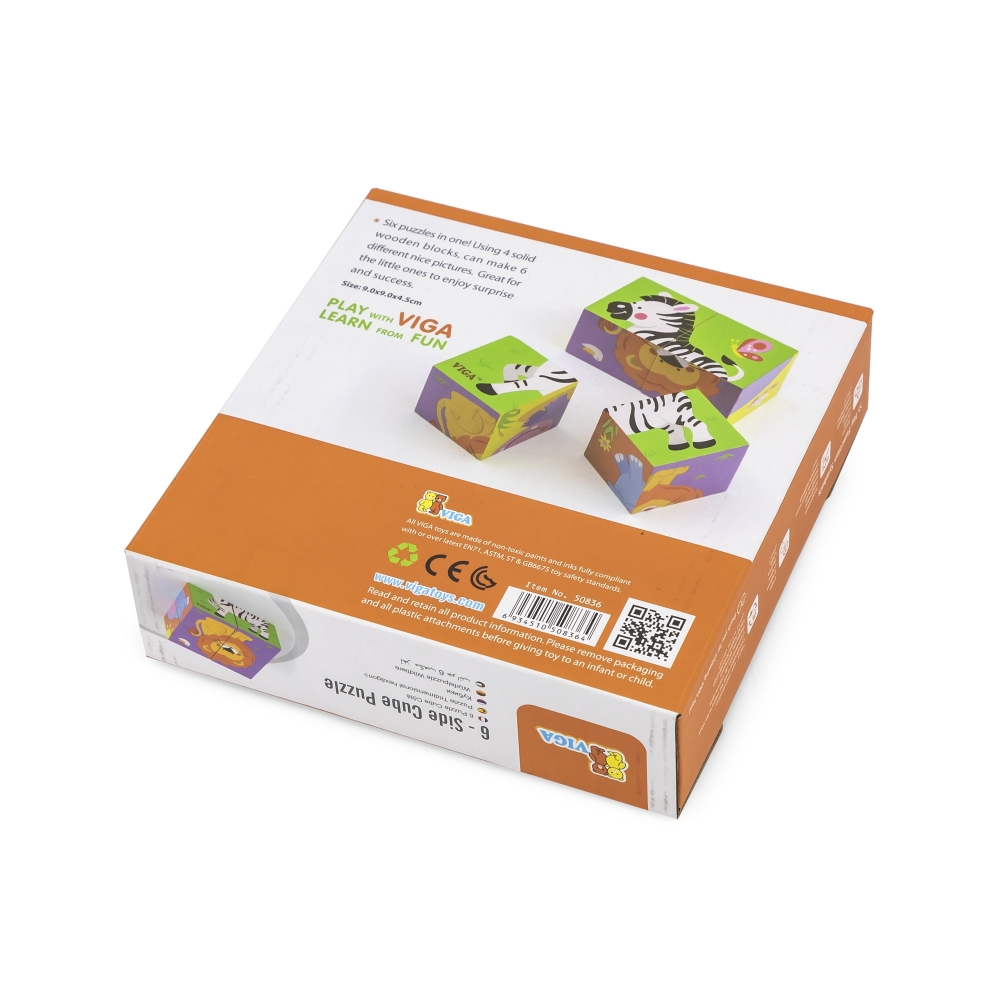Viga Wooden Zoo Puzzle 4 Pieces