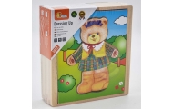 VIGA Wooden Logic Puzzle Dress Up Teddy Bear Girl