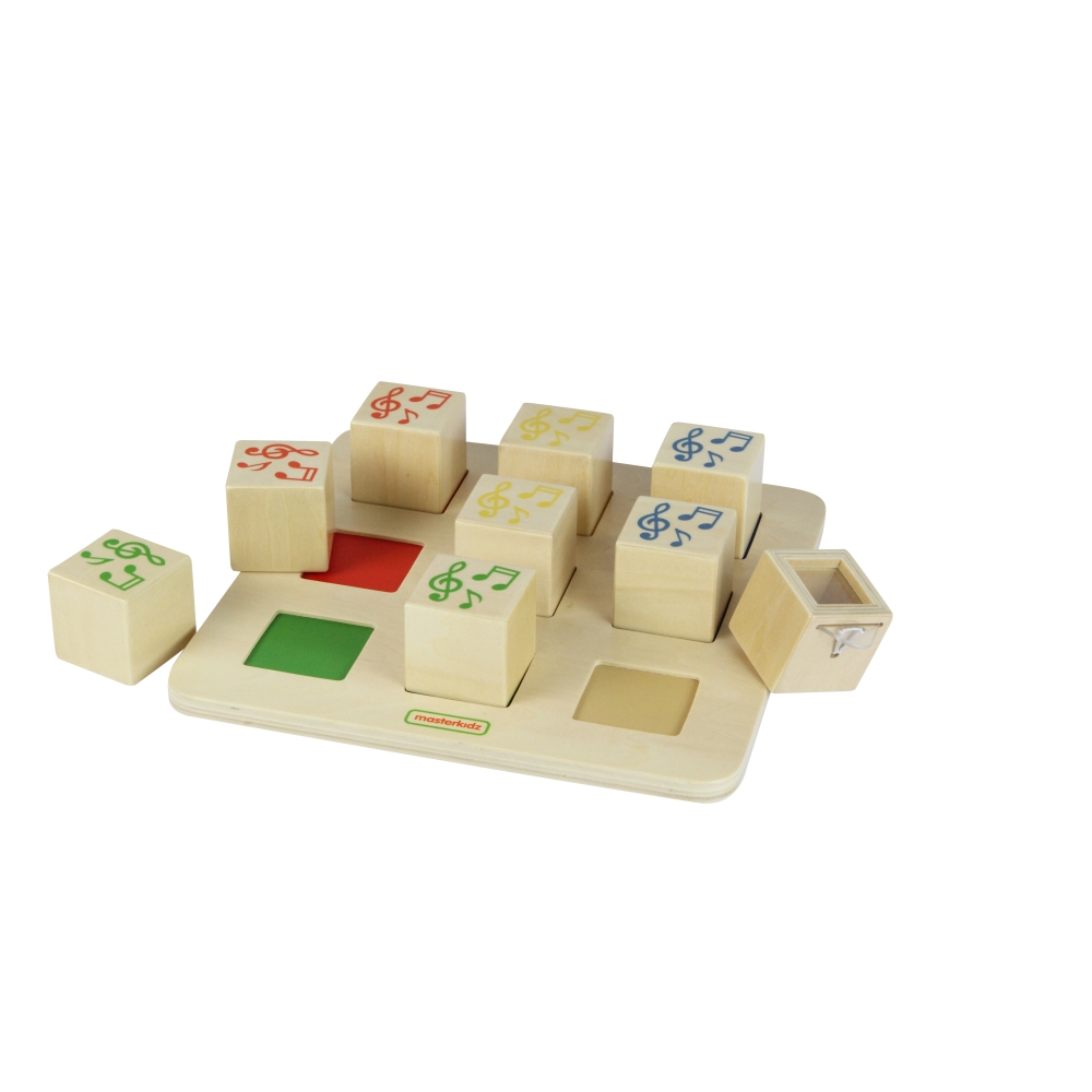 MASTERKIDZ Drewniany Sorter Sensoryczny Łączenie Dźwięków Montessori