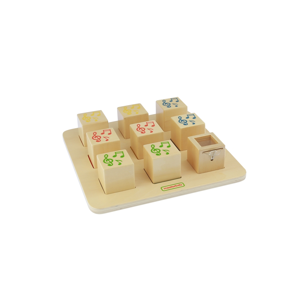 MASTERKIDZ Drewniany Sorter Sensoryczny Łączenie Dźwięków Montessori