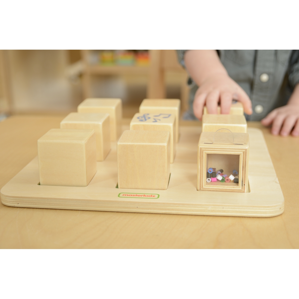 Medinis sensorinis rūšiuoklis MASTERKIDZ Connecting Sounds Montessori-Žaislai, Lavinamieji žaislai, Veiklos centrai-e-vaikas