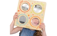 MASTERKIDZ Montessori Sensory Mirror Board and Curved Lenses