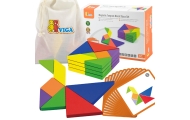 Medinis loginis žaidimas-dėlionė VIGA Tangram su FSC sertifikatu-Žaislai, Dėlionės, 3D - tūrinės dėlionės-e-vaikas