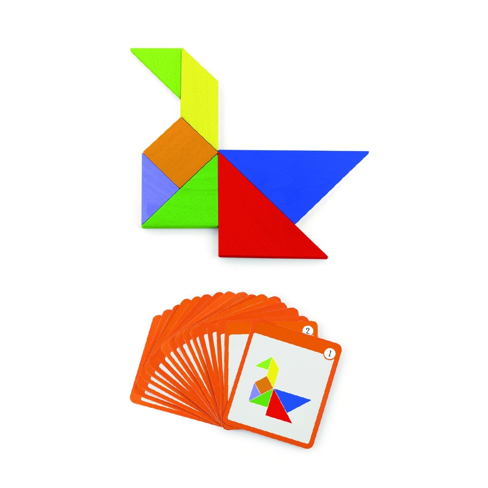 VIGA Tangram Wooden Logic Game Puzzle FSC Certified