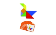 Medinis loginis žaidimas-dėlionė VIGA Tangram su FSC sertifikatu-Žaislai, Dėlionės, 3D - tūrinės dėlionės-e-vaikas