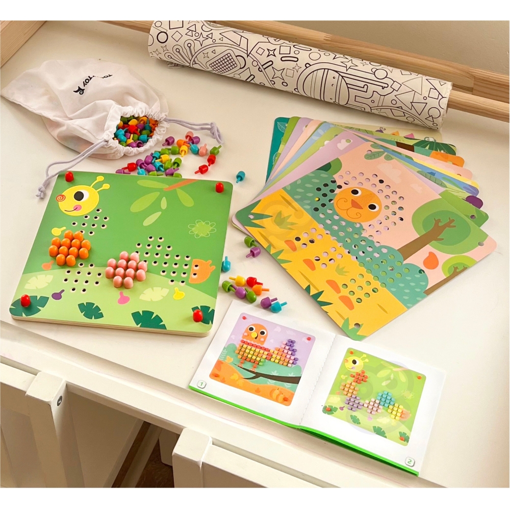 TOOKY TOY Puzzle with Pins and Climbing Pegs