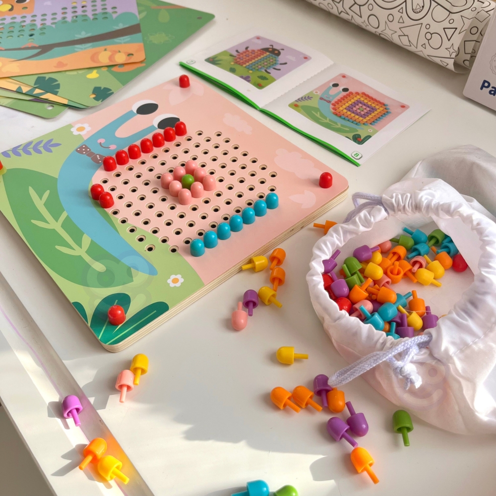 Dėlionė su kaišteliais TOOKY TOY-Žaislai, Dėlionės, Dėlionės patiems mažiausiems-e-vaikas