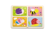 VIGA Wooden Puzzle Insects 4 in 1