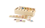 VIGA Drewniany Edukacyjny Sorter Gra Zwierzątka Owoce Warzywa Montessori