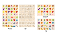 VIGA Drewniany Edukacyjny Sorter Gra Zwierzątka Owoce Warzywa Montessori