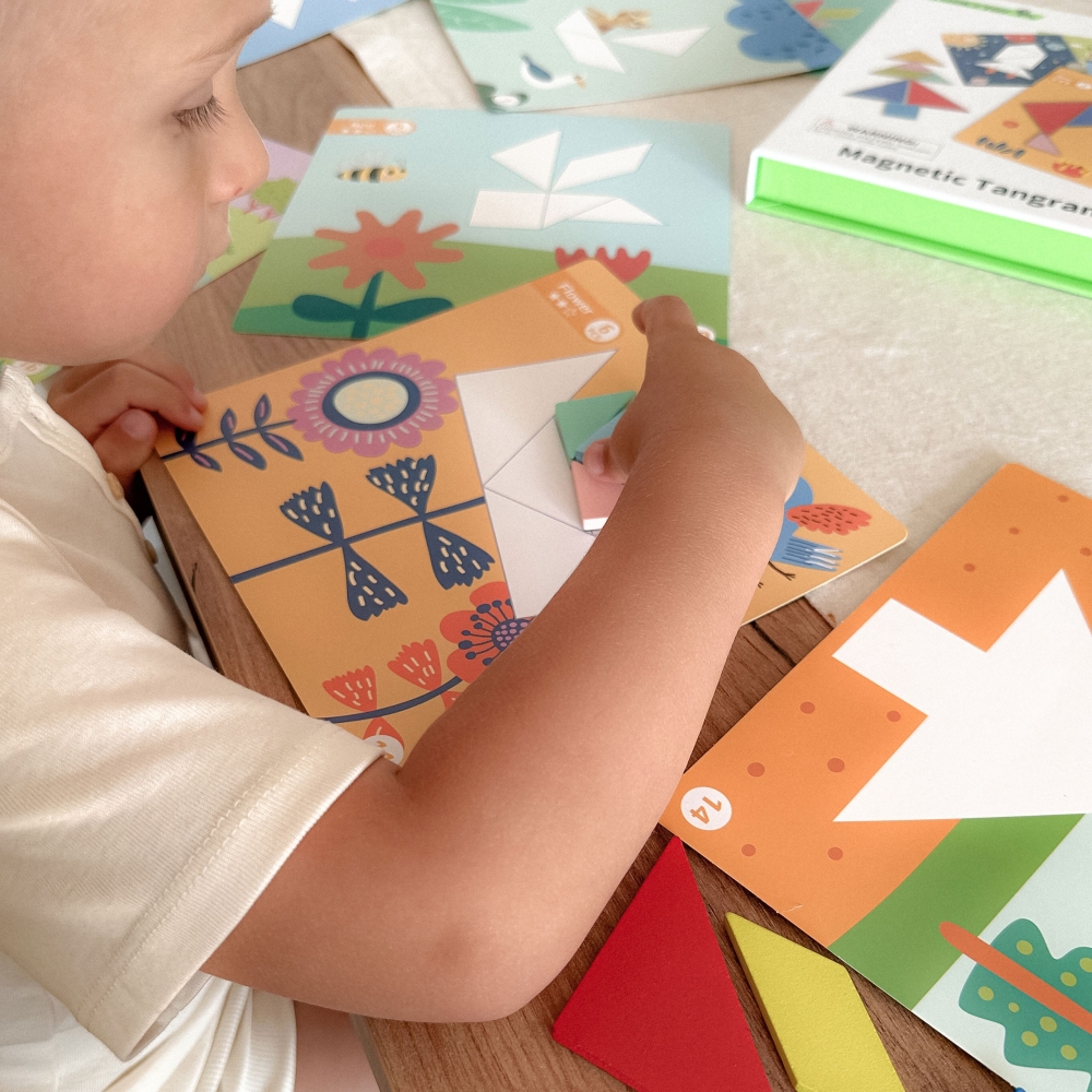 Dėlionė Tangram TOOKY TOY Mokymosi formos 18el.-Žaislai, Lavinamieji žaislai, Dėlionės, Dėlionės patiems mažiausiems, Mokomieji 