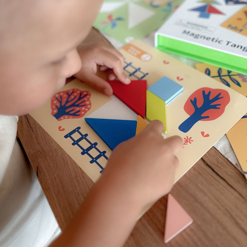 Dėlionė Tangram TOOKY TOY Mokymosi formos 18el.-Žaislai, Lavinamieji žaislai, Dėlionės, Dėlionės patiems mažiausiems, Mokomieji 